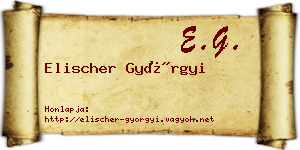 Elischer Györgyi névjegykártya